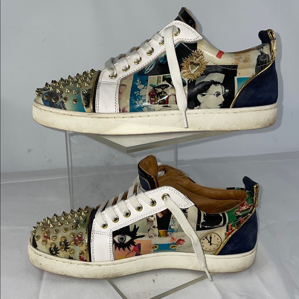 CHRISTIAN LOUBOUTIN LOUIS JR SPIKES COLLAGE SNEAKERS FTL-10-180 - Picture 5 of 9